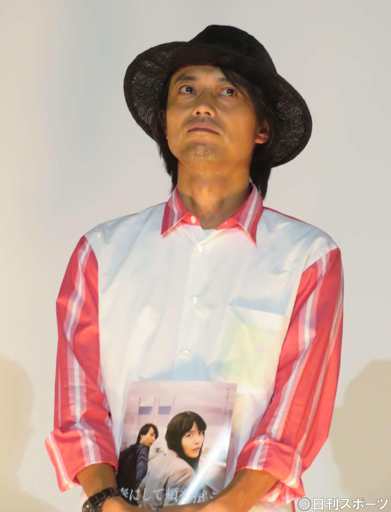 映画「春にして頬を拭う」舞台あいさつに登壇した大沢真一郎（撮影・村上幸将）