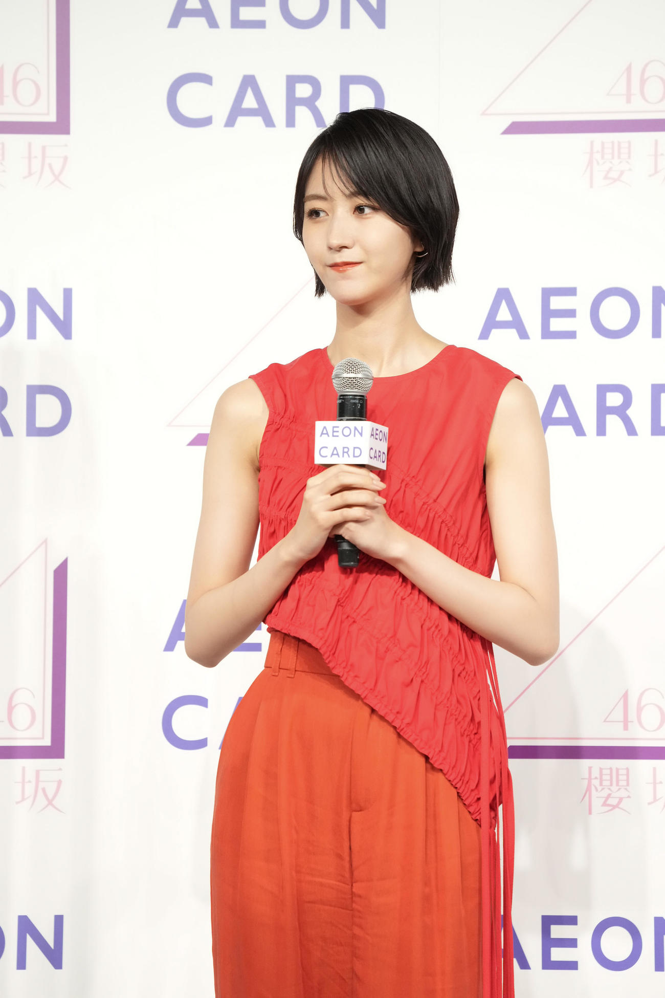 「イオンカード×櫻坂46」の新キャンペーン発表会に出席した土生瑞穂