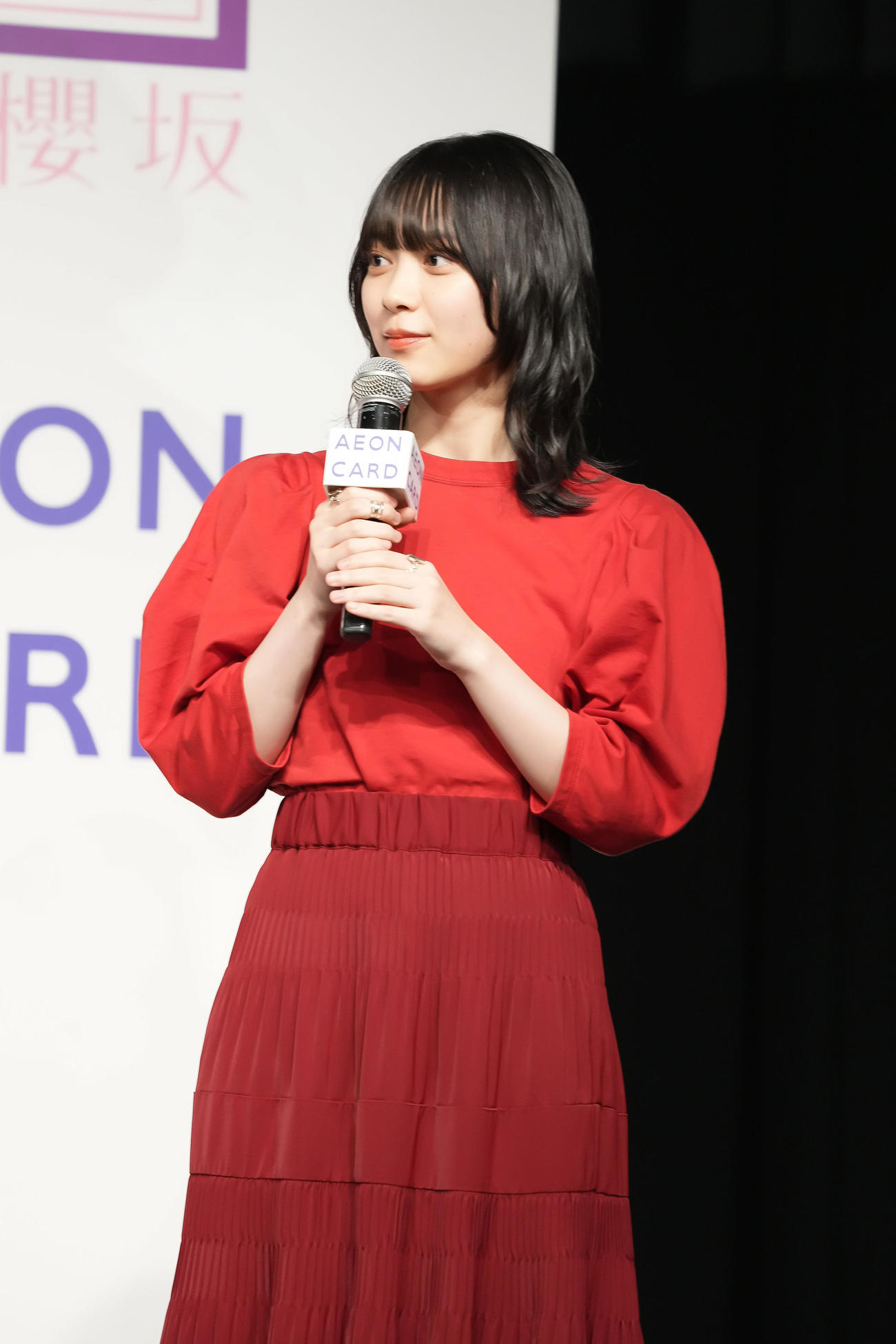 「イオンカード×櫻坂46」の新キャンペーン発表会に出席した森田ひかる