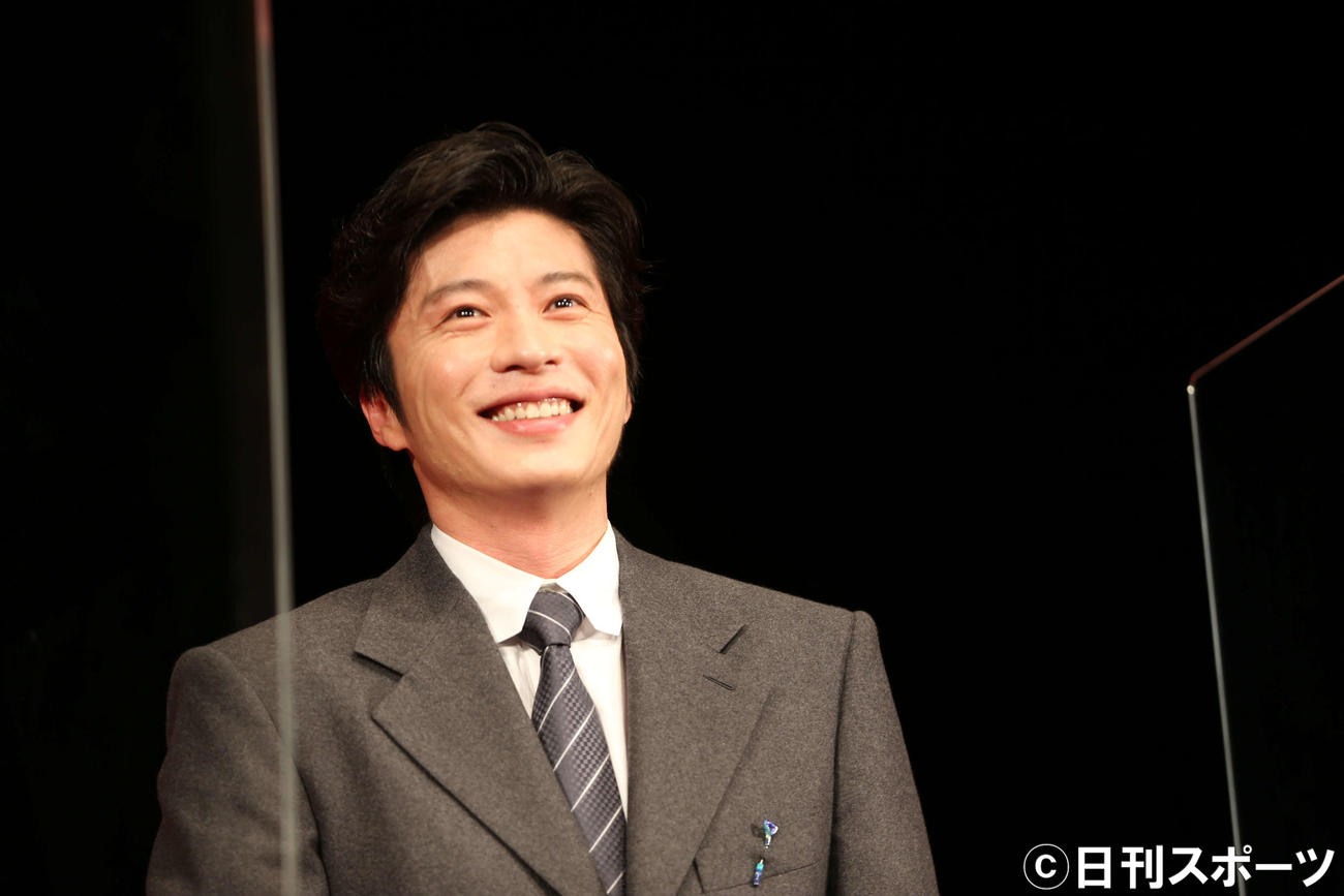 映画「総理の夫」完成披露試写会に出席した田中圭（撮影・阿部泰斉）