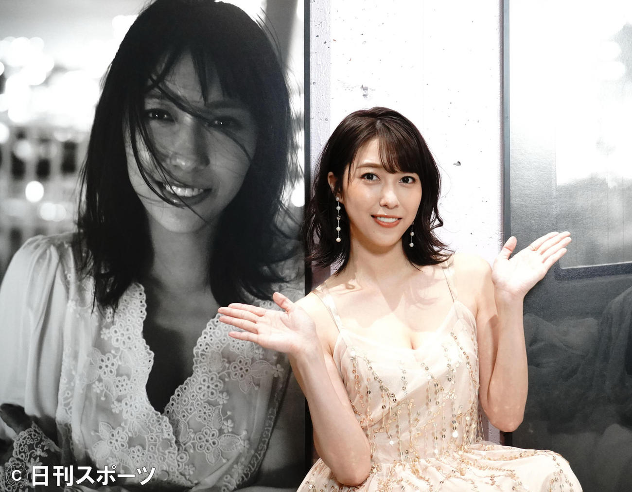 写真家・福島裕二氏とタッグを組んだ写真展「秦瑞穂×福島裕二写真展－素－」を開催する秦瑞穂（撮影・佐藤成）