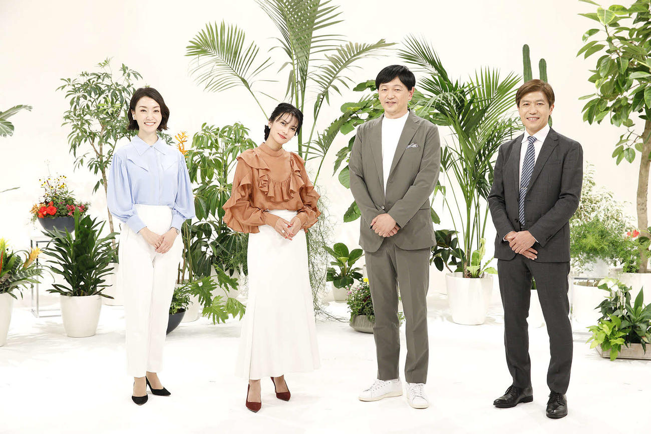 26日放送のBS朝日「地球クライシス2021～気候変動壊れゆく世界～第2弾」に出演する左から八木早希、柴咲コウ、依田司、江守正多