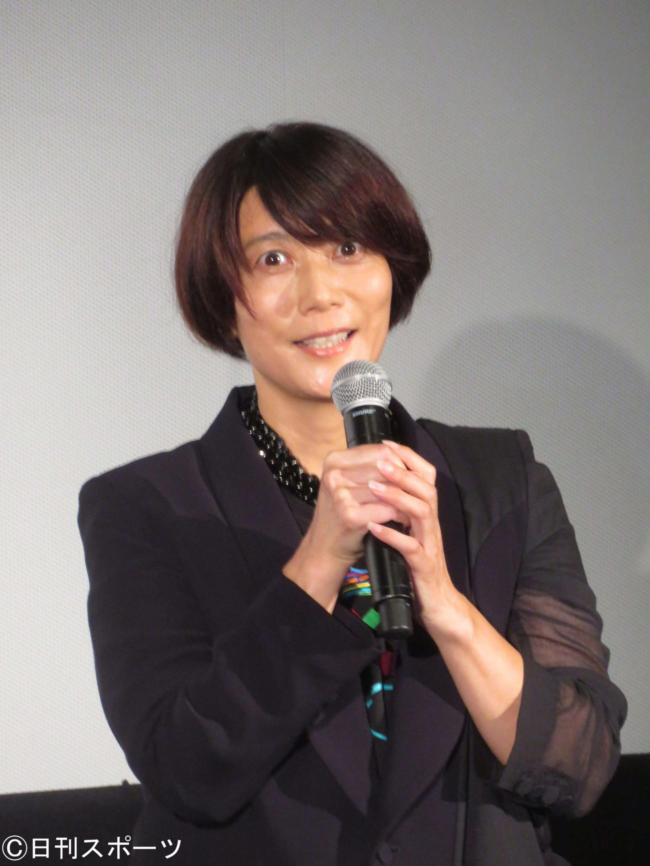 「DIVOC－12」完成披露試写会に登壇した三島有紀子監督（撮影・村上幸将）