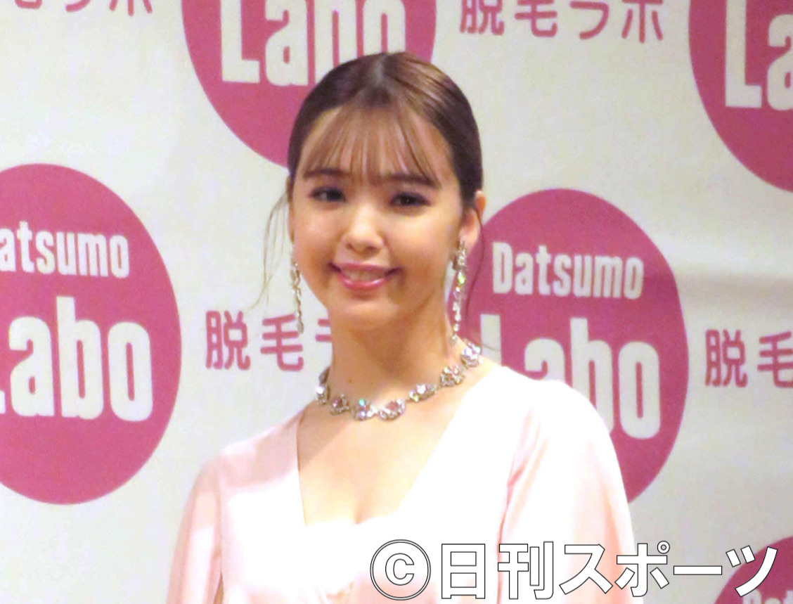 発表会に出席した藤田ニコル（撮影・三須佳夏）