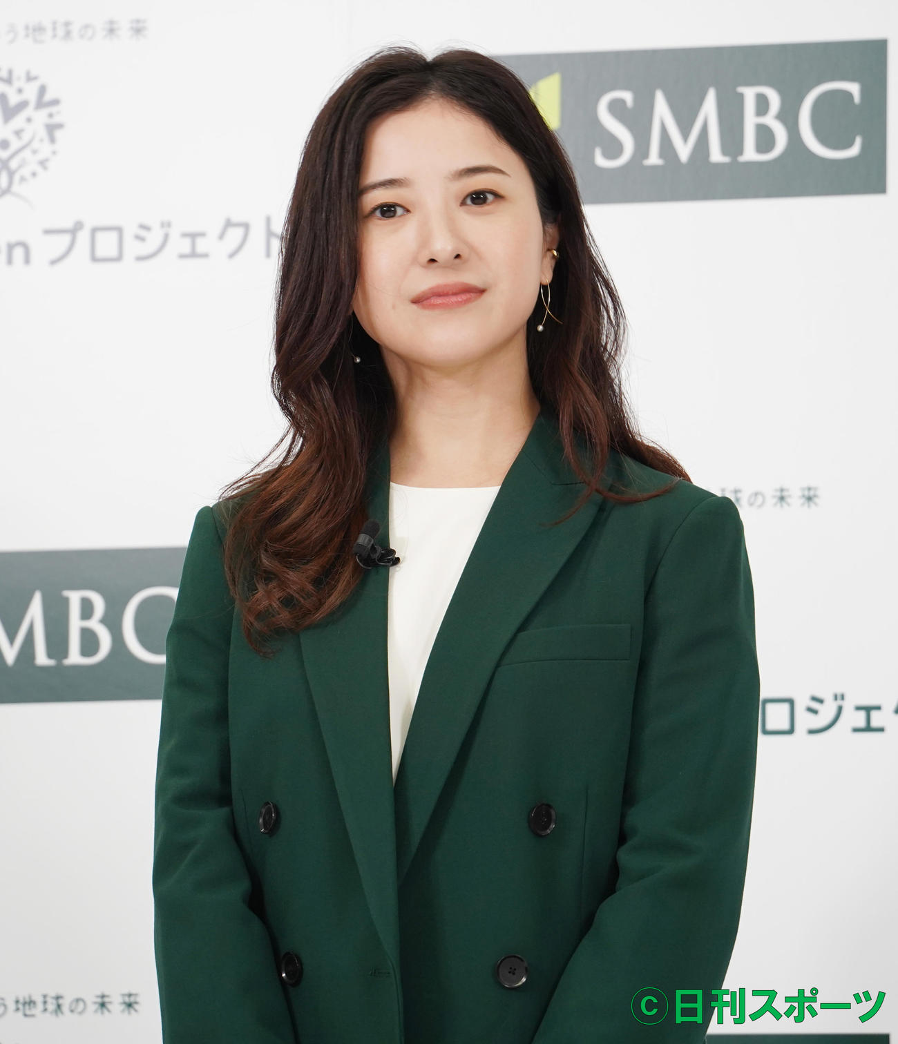 「SMBC Greenプロジェクト発表会」に出席した吉高由里子（撮影・佐藤勝亮）
