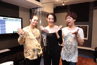 オーディオドラマ「poor　ゼラニウムの誘惑」後編の声優を務める,左から福山潤、LIZA、立花慎之介