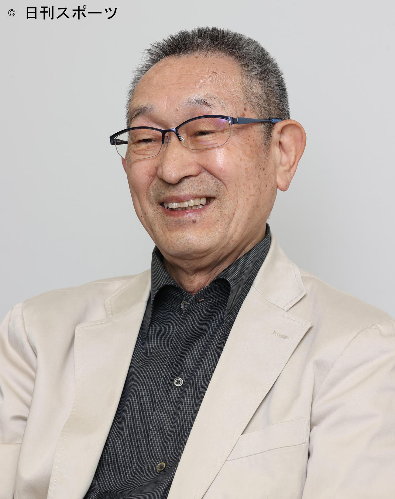 道上洋三アナウンサー（21年4月撮影）