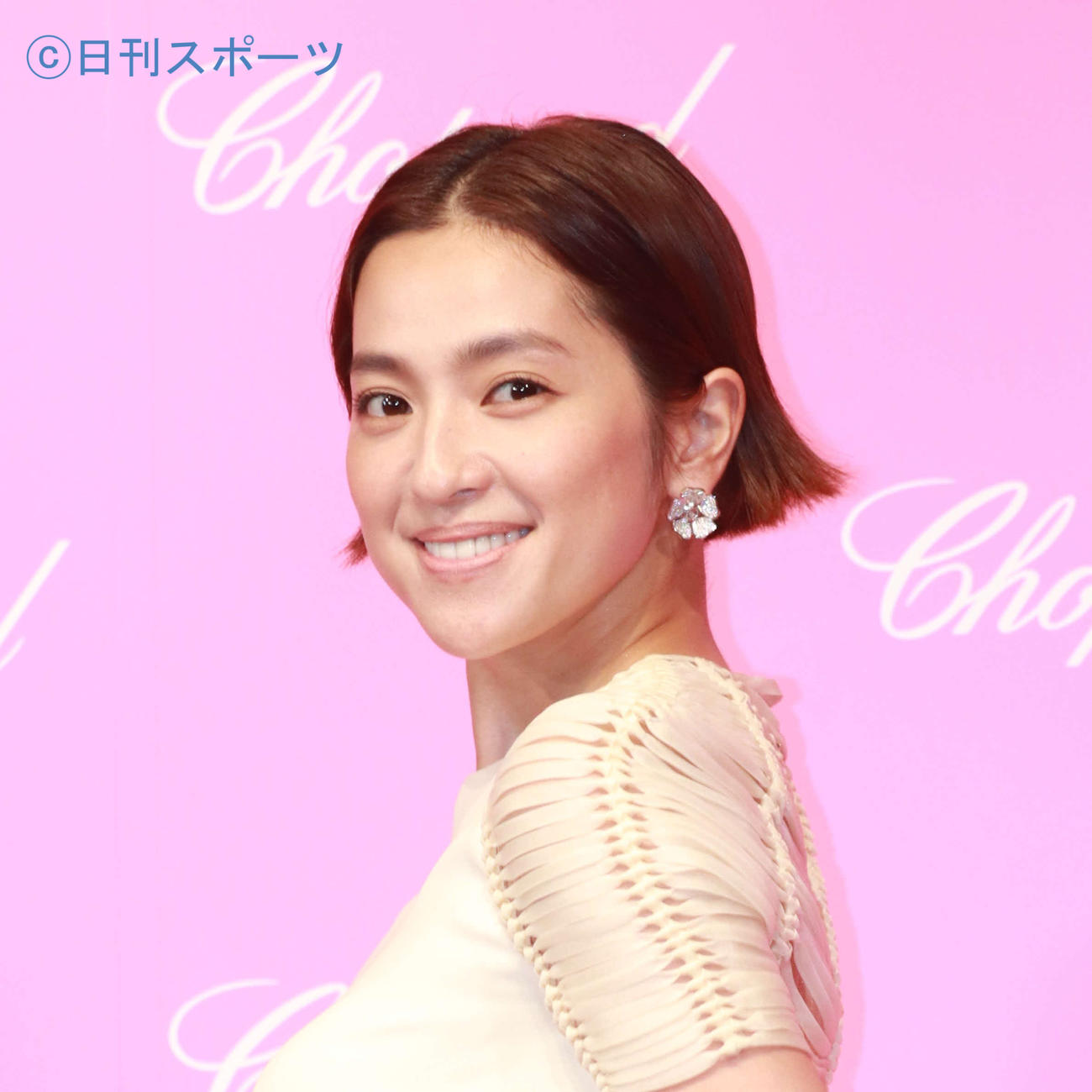 「Happy Sport　－Tale of An Icon－」発表会で笑顔を見せる中村アン（撮影・勝部晃多）