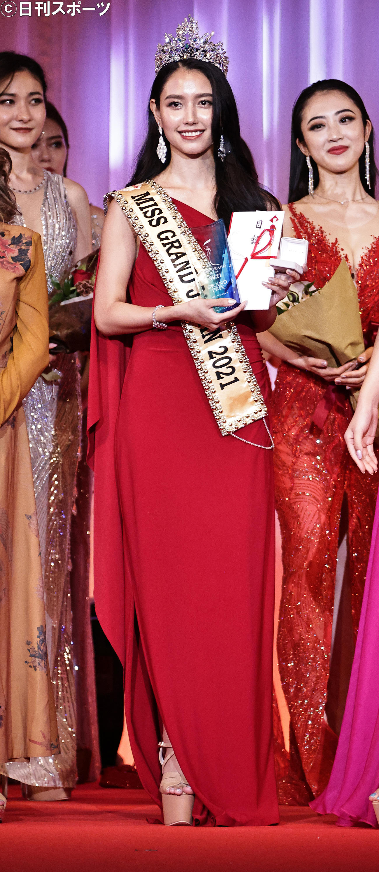 MISS GRAND JAPAN 2021グランプリに選ばれたチャナナ沙梨奈さん（撮影・中島郁夫）
