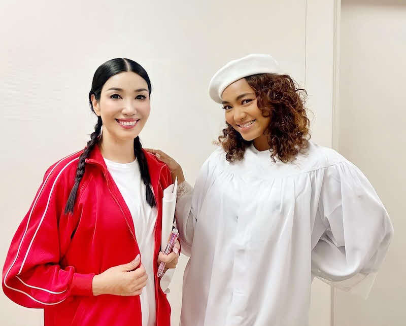 フジテレビ系「ドリフに大挑戦スペシャル」に出演したアンミカ（左）とCrystal Kay
