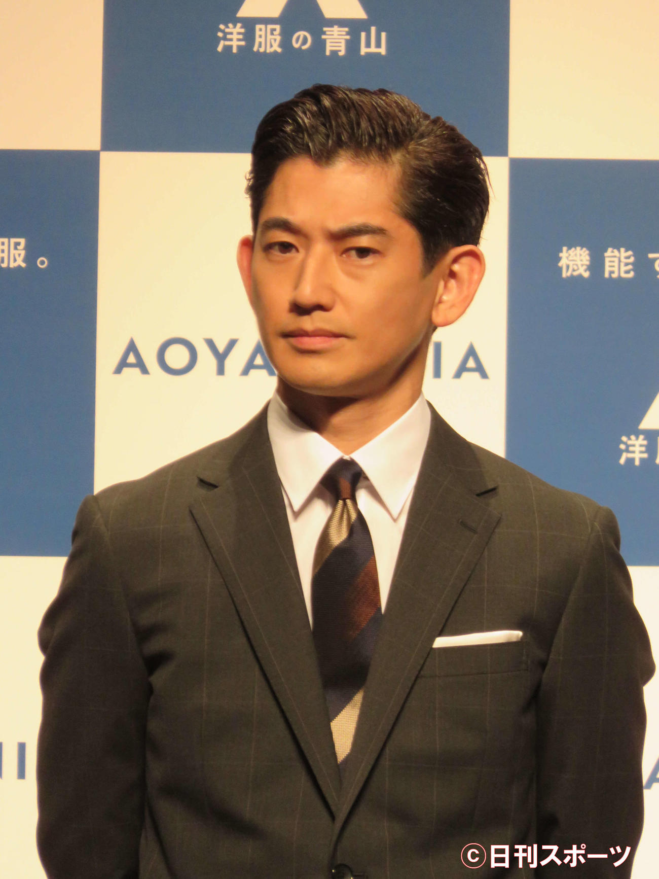 洋服の青山の新CMシリーズ「AOYAMANIA」発表会に出席した永山瑛太