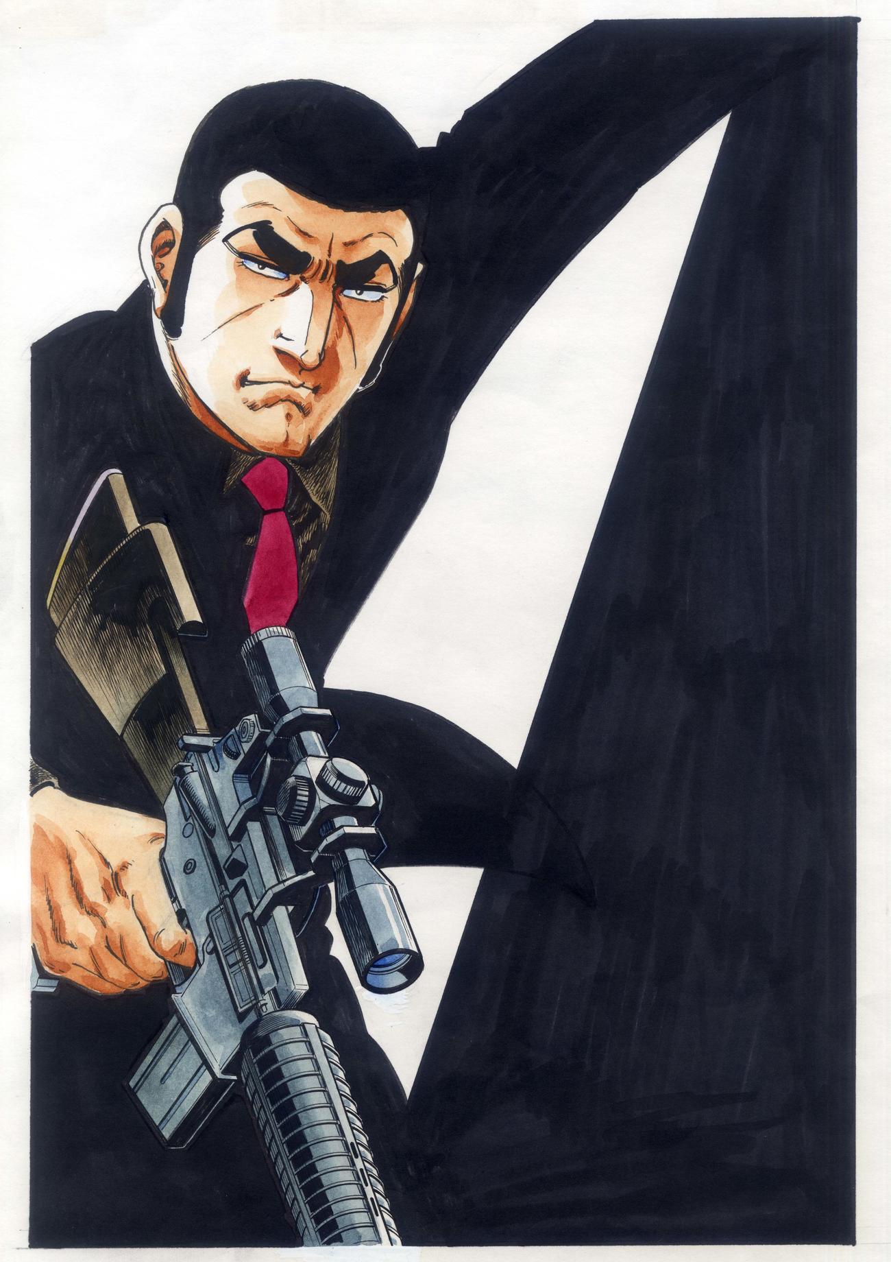 さいとう・たかをさんが描いた「ゴルゴ13」の主人公デューク東郷（C）さいとう・たかを／さいとう・プロダクション／小学館