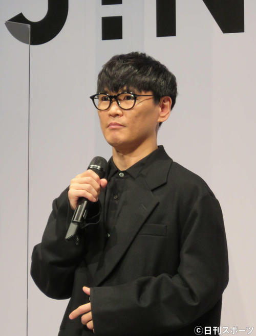 「JINS MEME（ジンズ　ミーム）」の新CM発表会に出席したサカナクションの山口一郎
