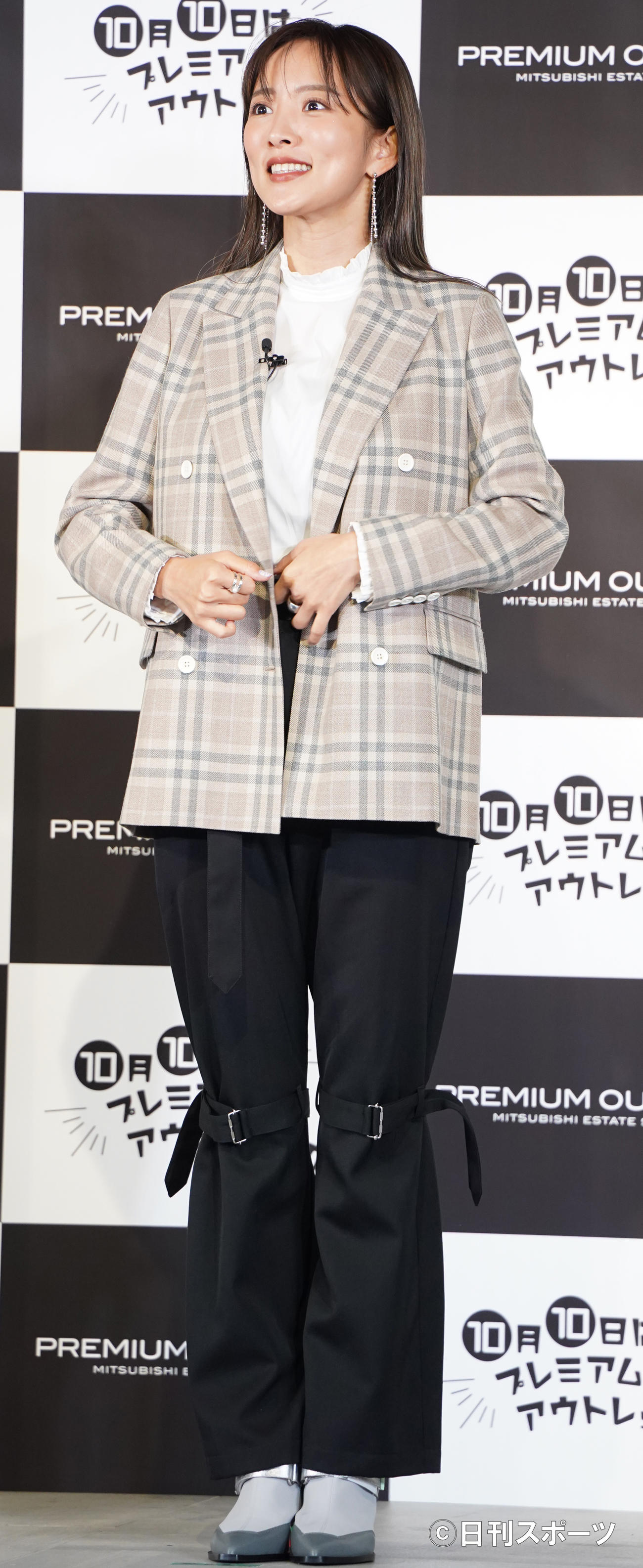 「プレミアム・アウトレットの日　アンバサダー就任発表会」に出席した、夏菜（撮影・佐藤勝亮）