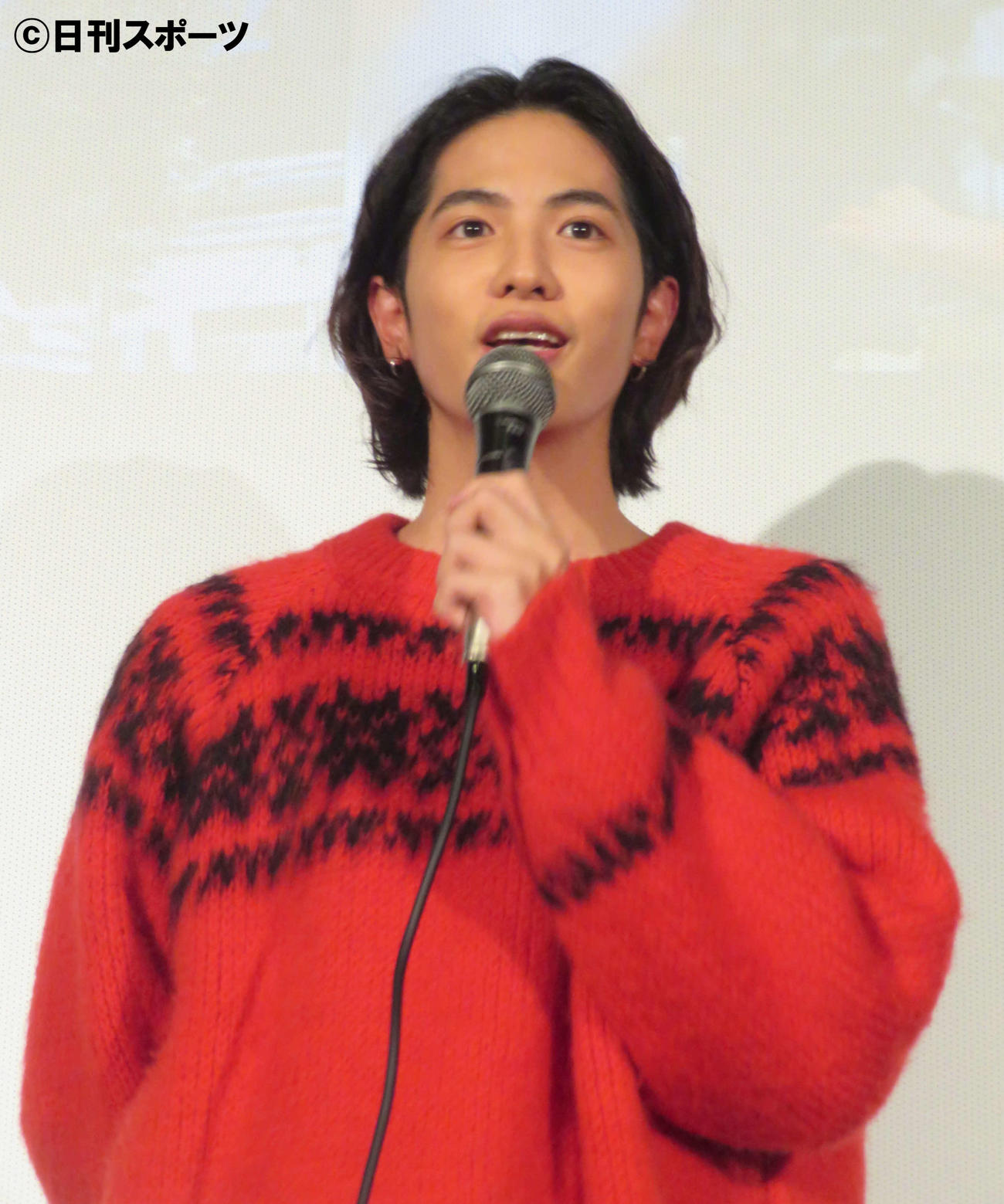 「人と仕事」公開記念舞台あいさつに登壇した志尊淳（撮影・村上幸将）
