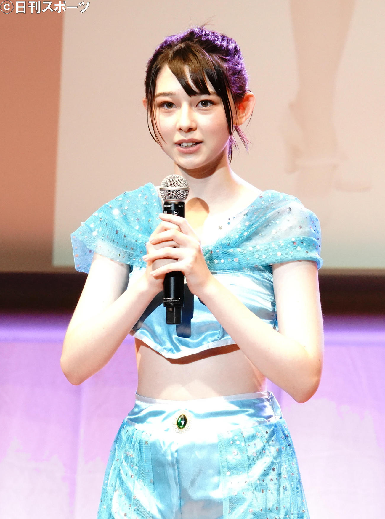 「2022　ミス・ティーン・ジャパン」の決勝大会でグランプリに輝いた石川花さん（撮影・佐藤成）