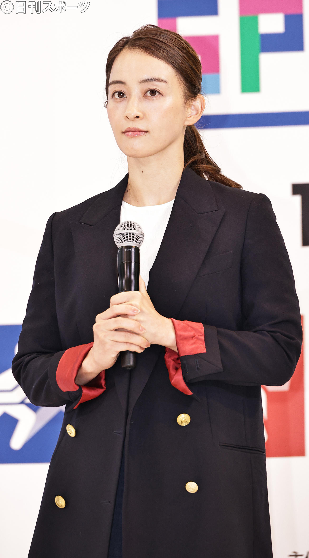 VERYxテレビ朝日「でんぐり返しのその先に！」プロジェクトでトークする田中理恵（撮影・中島郁夫）