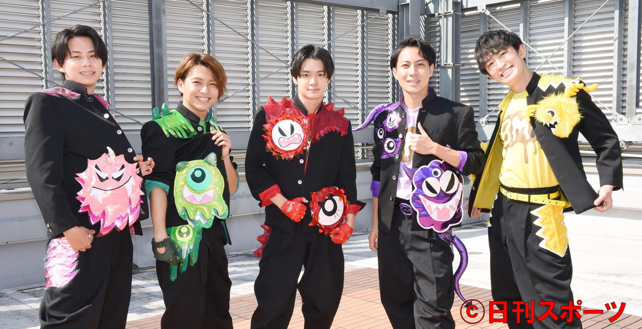セカンドシングル「Beat Monster」の発売が決まったBMK（左から）三隅一輝、中原聡太、松岡拳紀介、米谷恭輔、佐藤匠（撮影・森本幸一）