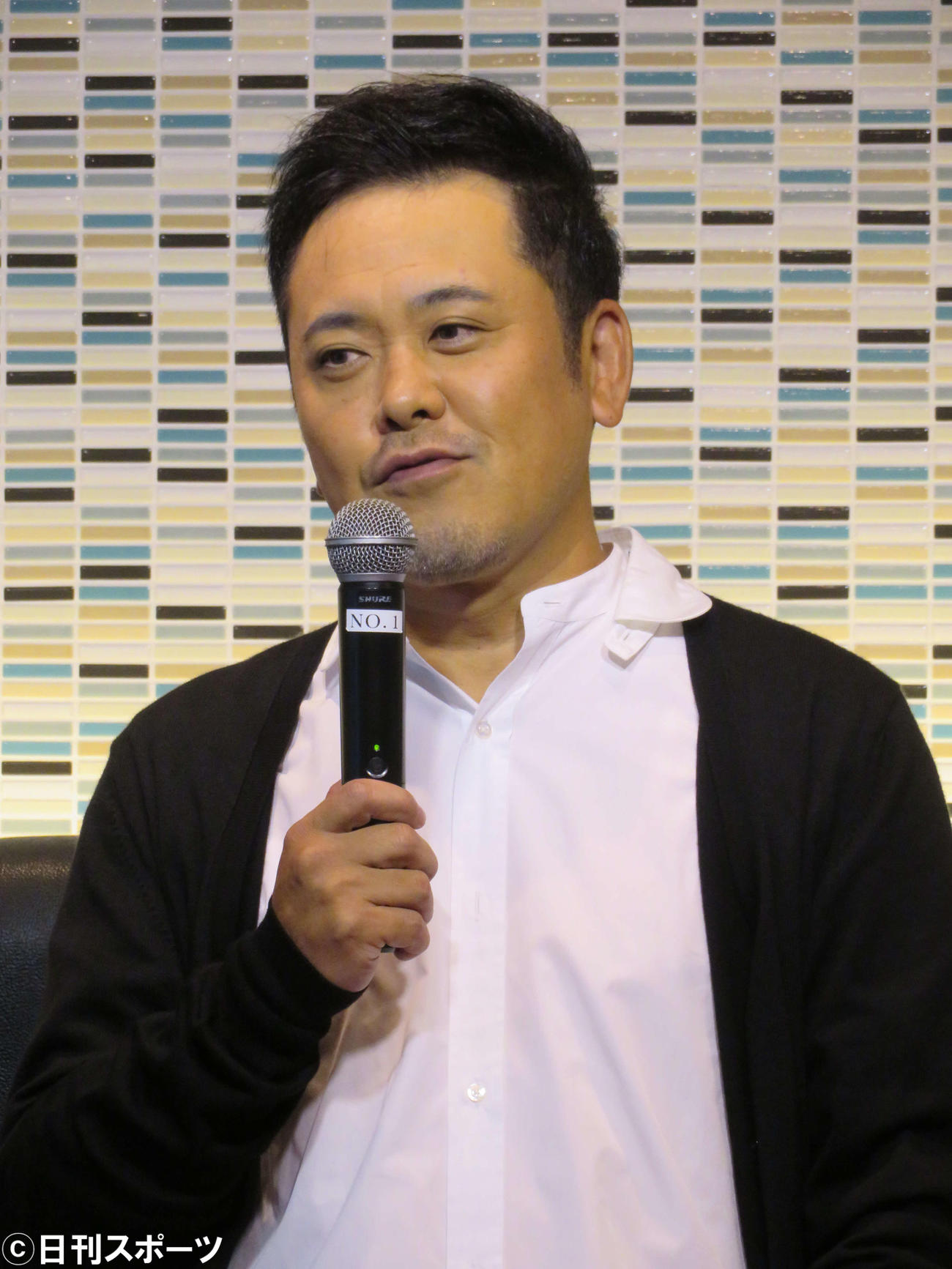テレビ朝日系バラエティー番組「くりぃむナンタラ」の記者会見に出席した有田哲（撮影・三須佳夏）