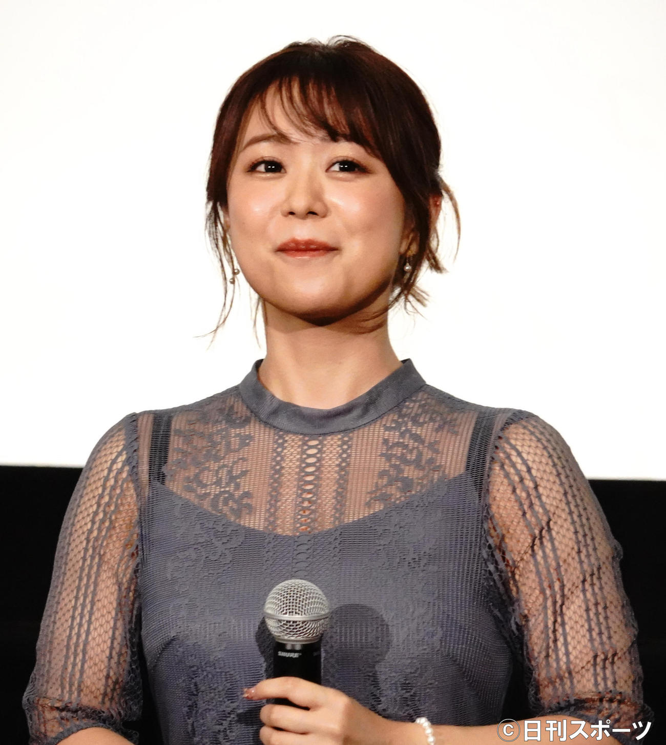 映画「劇場版オトッペ　パパ・ドント・クライ」の公開記念舞台あいさつに出席した井口裕香（撮影・佐藤成）