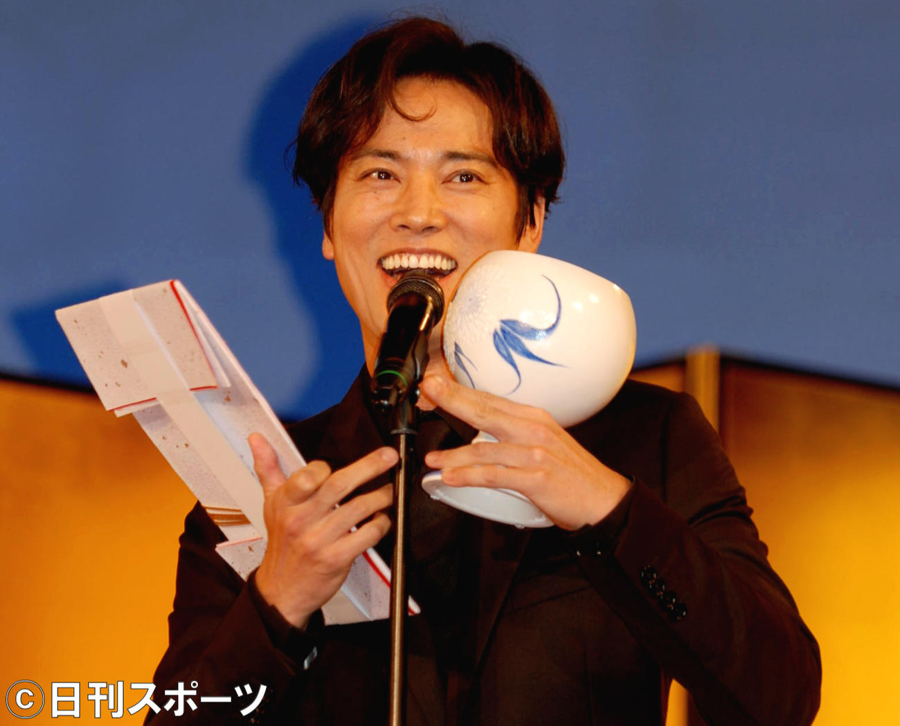 三船敏郎賞に選ばれた桐谷健太（撮影・松浦隆司）
