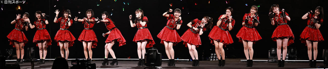 初単独公演を行ったハロー！プロジェクトの「つばきファクトリー」（撮影・中島郁夫）