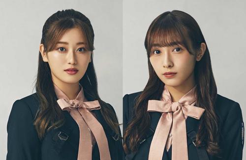 櫻坂一期生の守屋茜(左)と渡辺梨加