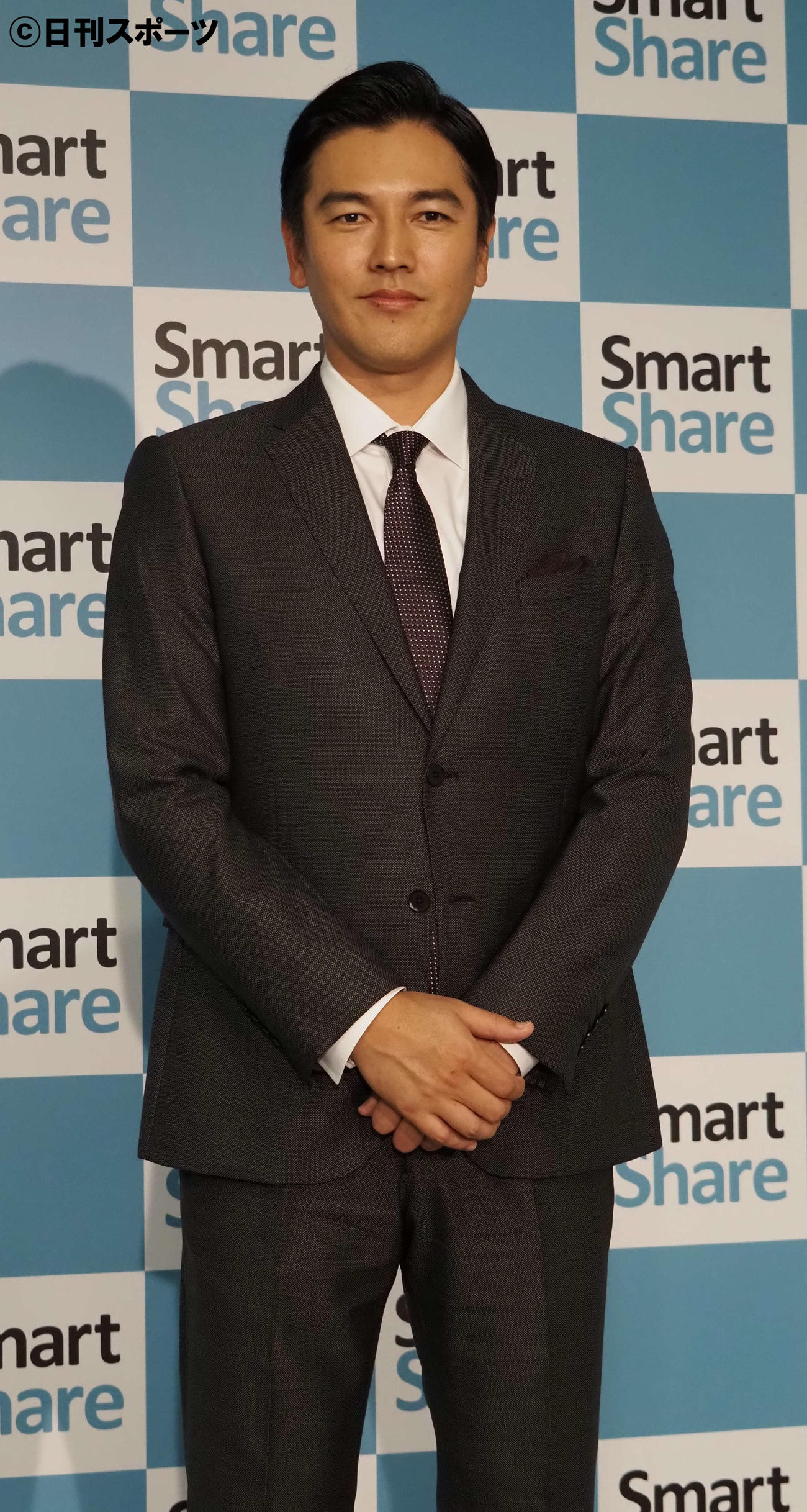 「スマートシェア初CM発表会」に出席した要潤（撮影・遠藤尚子）