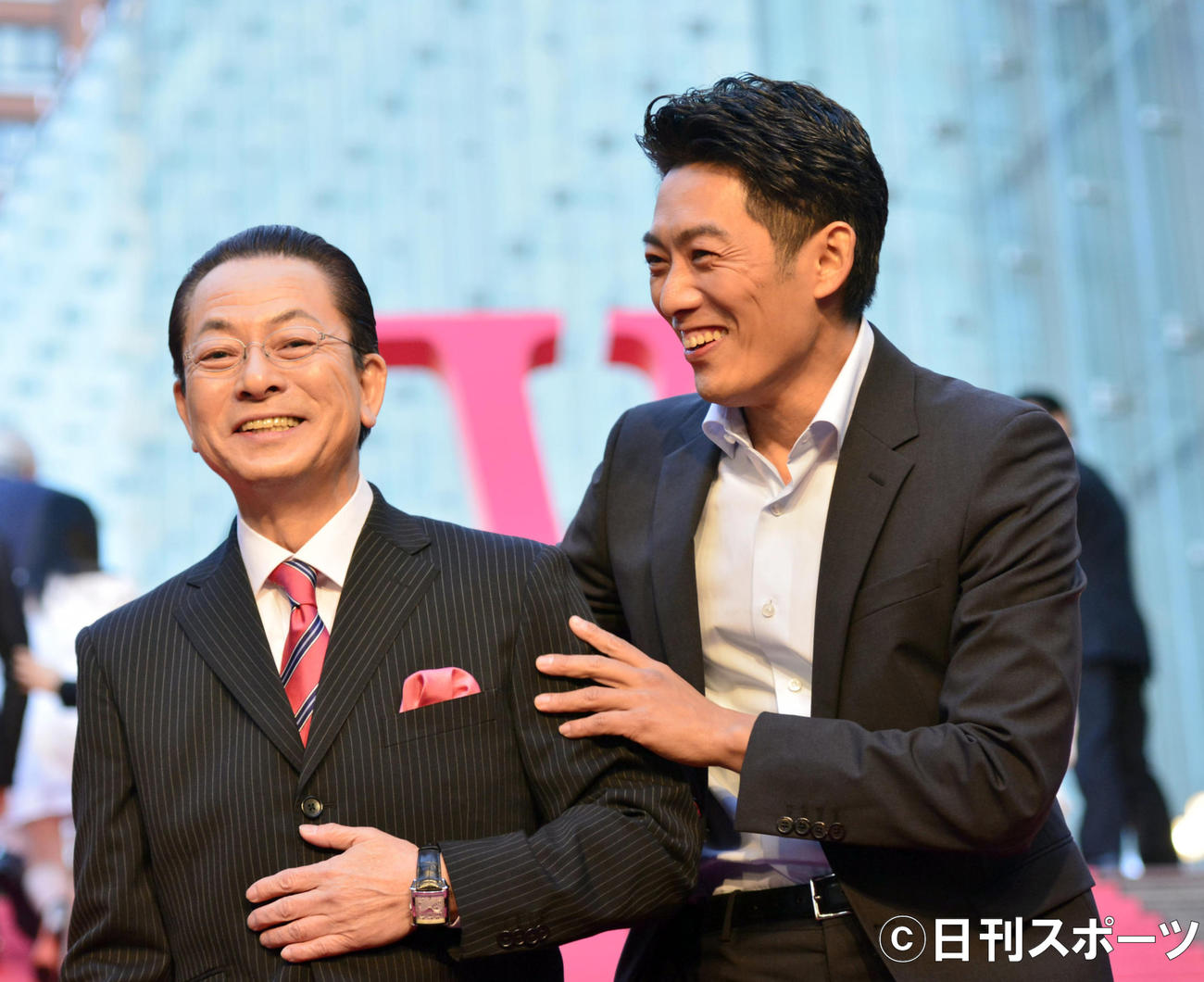 水谷豊（左）と反町隆史（2017年1月24日撮影）
