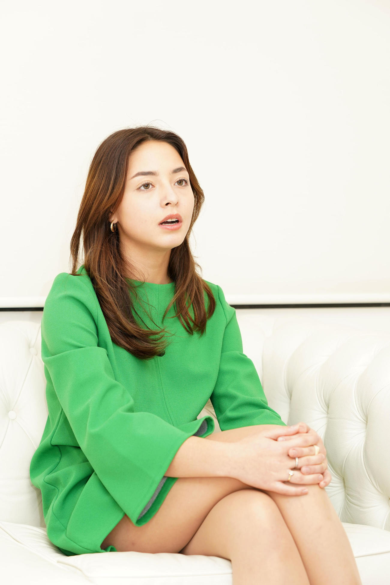 日本への思いを語る真理子（撮影・横山健太）