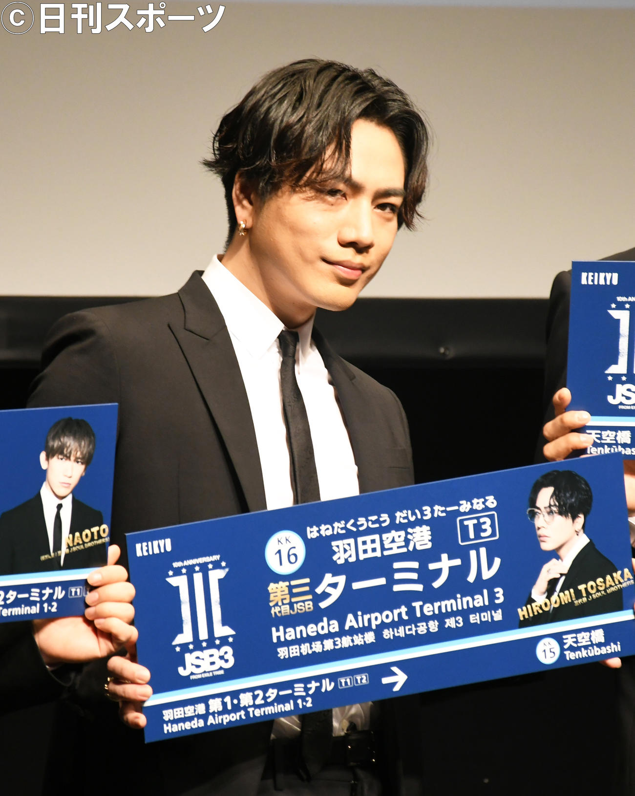 「BEST BROTHERS CAMPAIGN」オープニングセレモニーに出席した三代目　J SOUL BROTHERS登坂広臣（撮影・大友陽平）