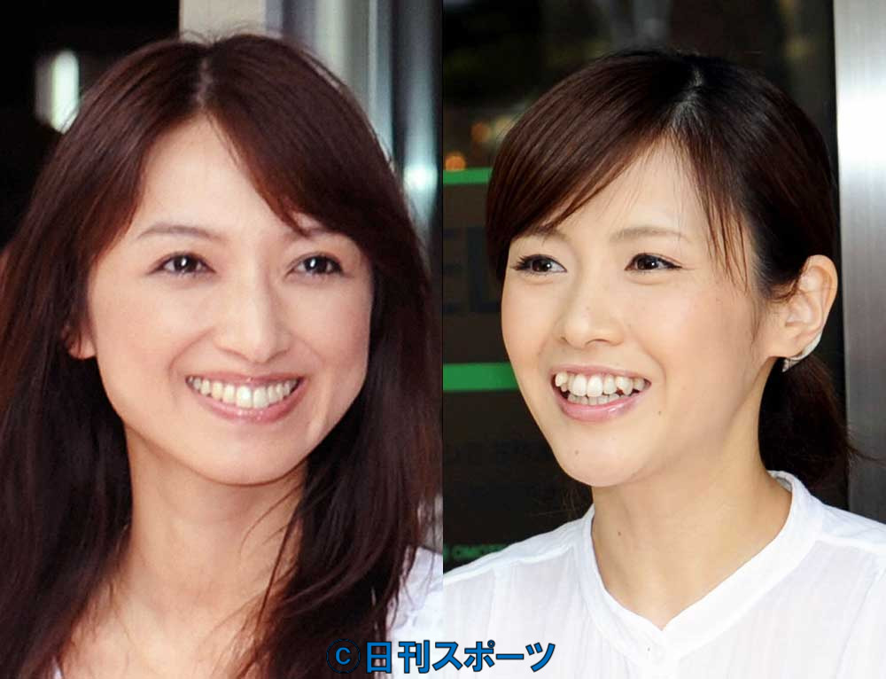 フリーアナウンサーの望月理恵（左）と杉崎美香