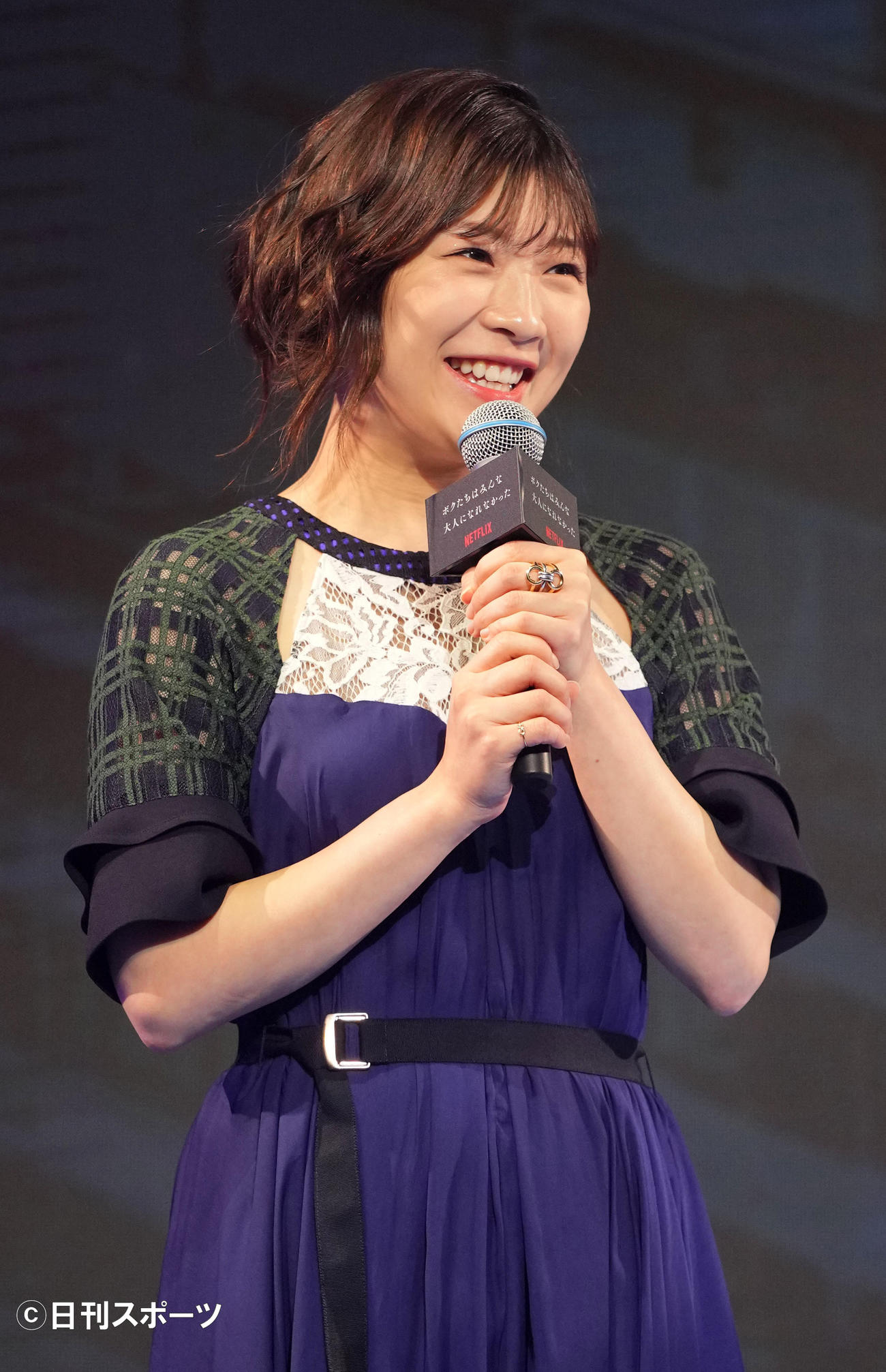 「ボクたちはみんな大人になれなかった」の紹介で作品について語る伊藤沙莉（撮影・横山健太）