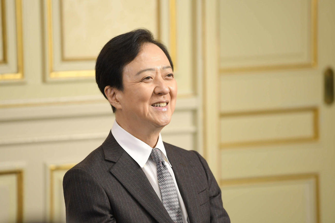 「十二月大歌舞伎」で上演する「信濃路紅葉鬼揃」の取材会を行った坂東玉三郎（松竹提供）
