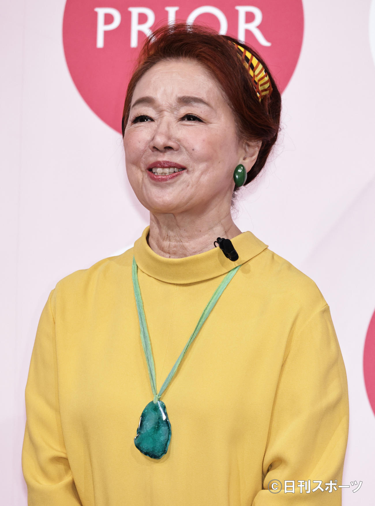 資生堂スキンケアブランドPRIOR「大人チャーミングな、ひと。」プロジェクトに参加した宮本信子（撮影・中島郁夫）