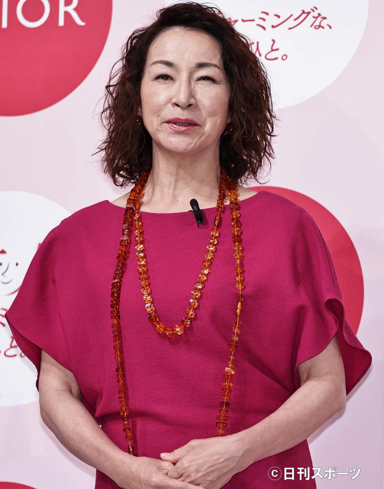 資生堂スキンケアブランドPRIOR「大人チャーミングな、ひと。」プロジェクトに参加した原田美枝子（撮影・中島郁夫）
