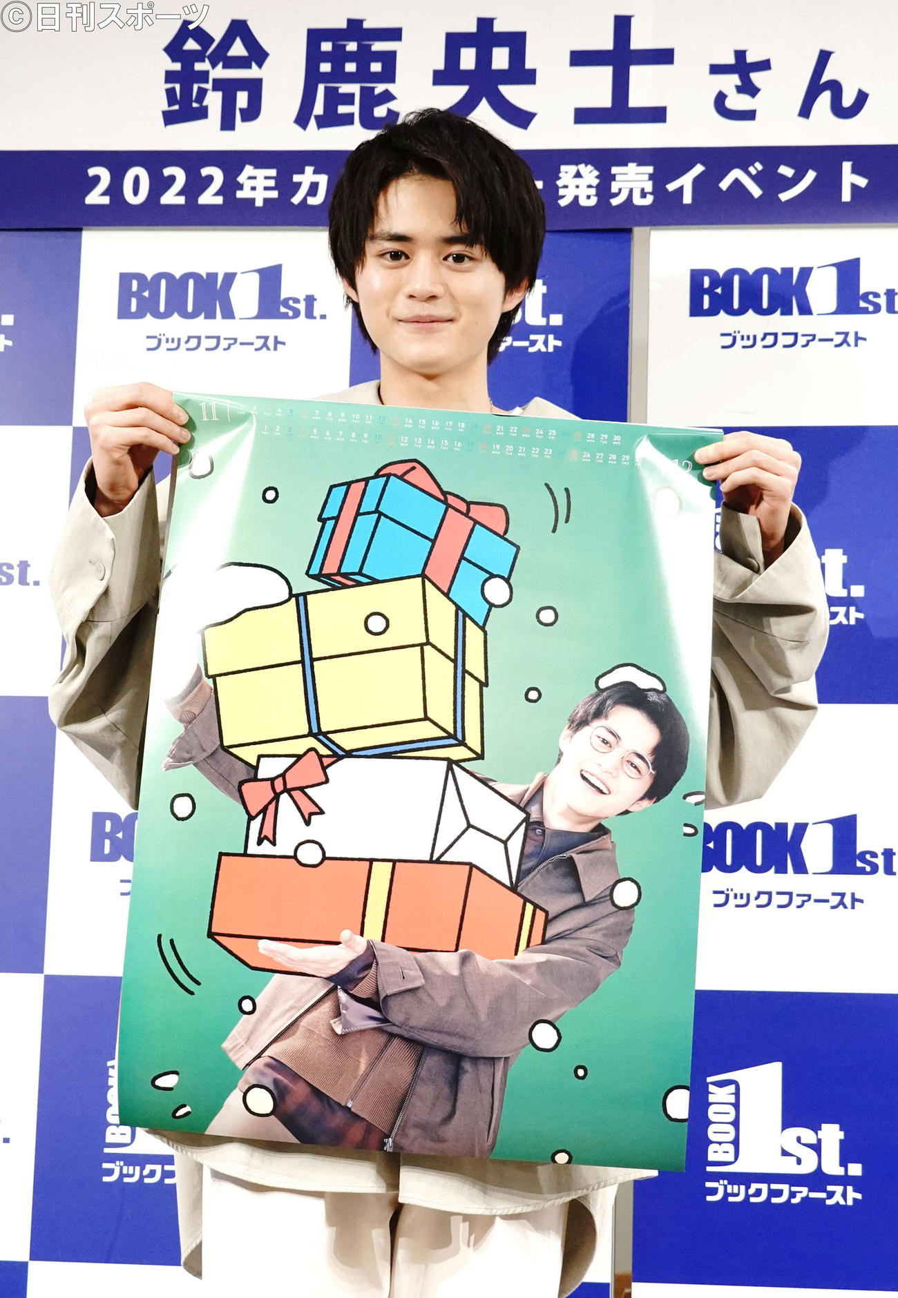 2022年カレンダー発売イベントを開催した鈴鹿央士（撮影・佐藤成）