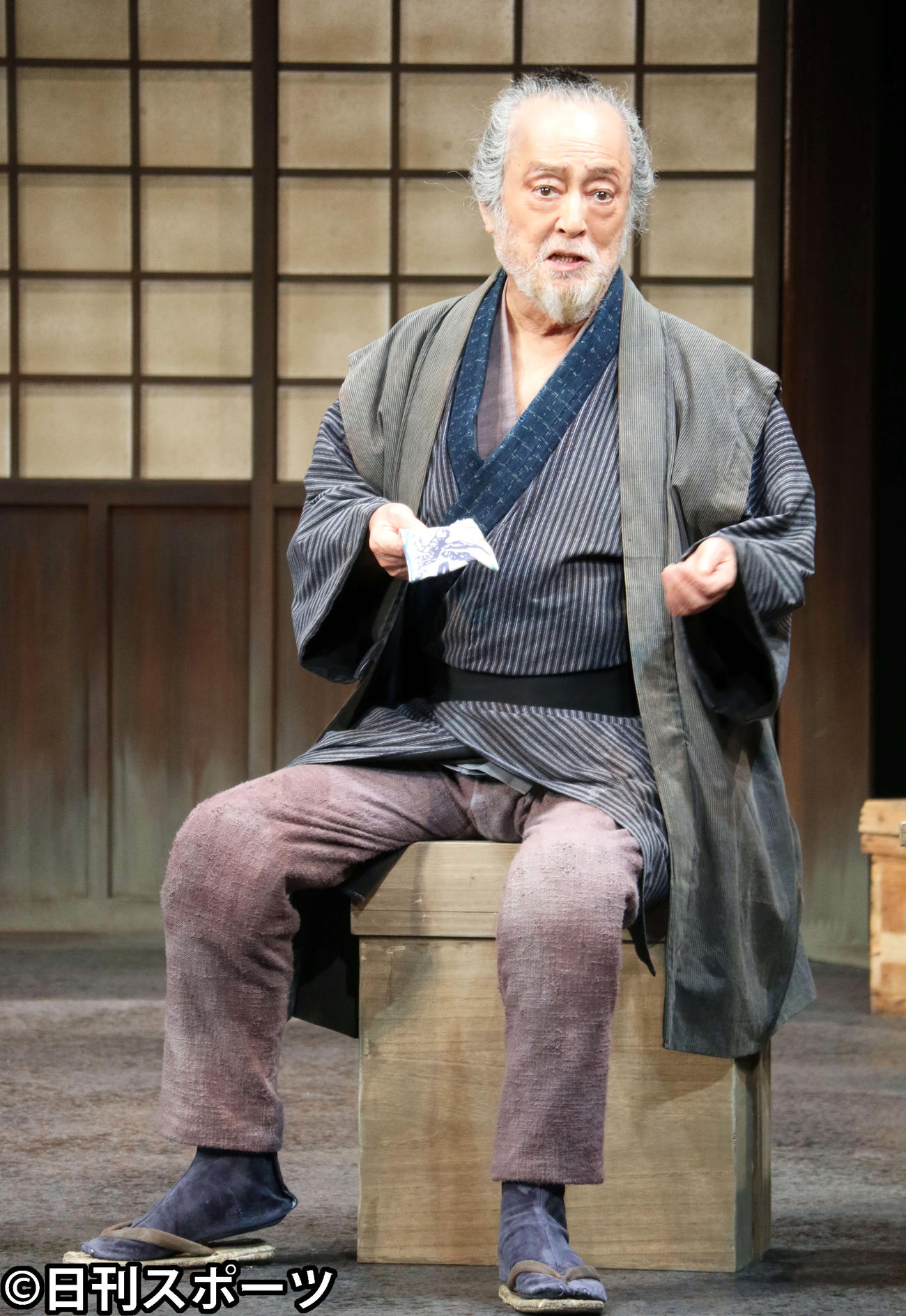 「左の腕」に主演する仲代達矢（撮影・小林千穂）