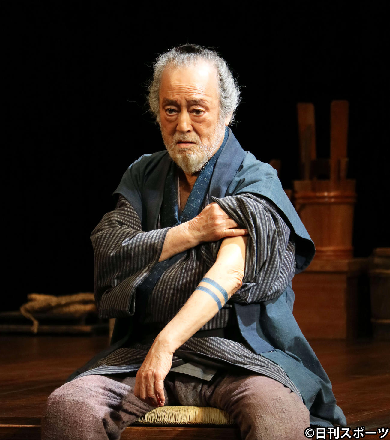 「左の腕」に主演する仲代達矢（撮影・小林千穂）