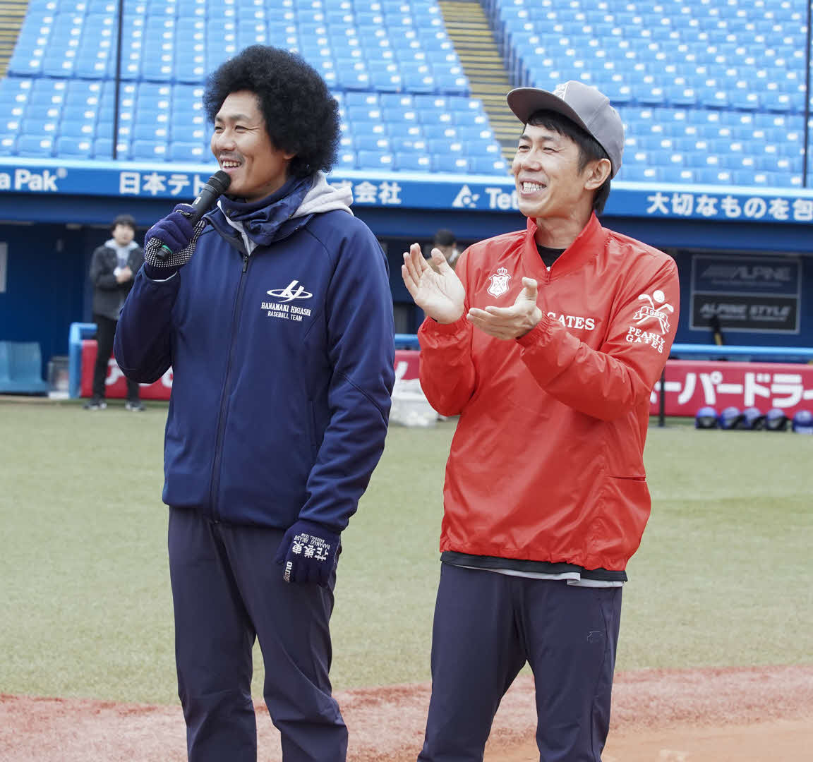 19年の第1回イベントで話すトータルテンボスの藤田憲右（左）と相方の大村朋宏
