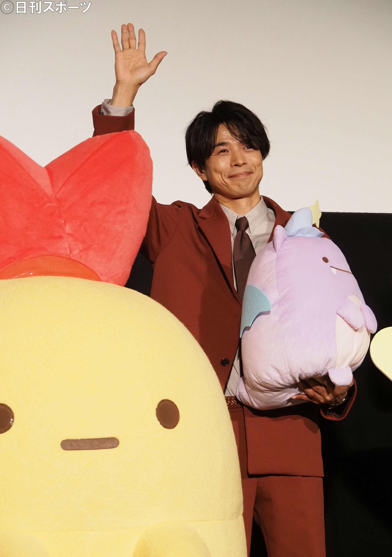 映画「すみっコぐらし　青い月夜のまほうのコ」大ヒット御礼舞台あいさつに出席した井ノ原快彦（撮影・遠藤尚子）