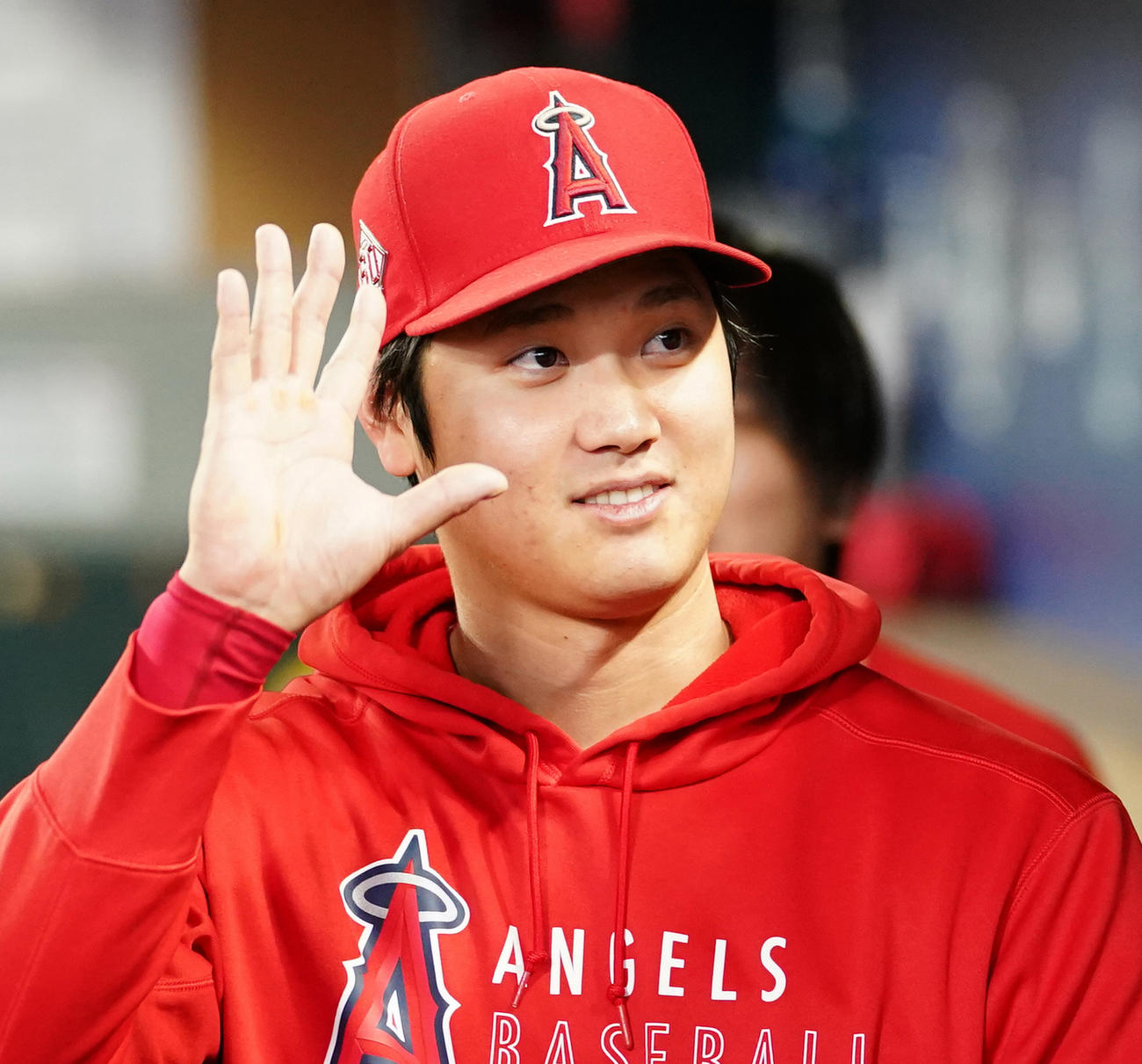 エンゼルス大谷翔平（2021年10月3日撮影）