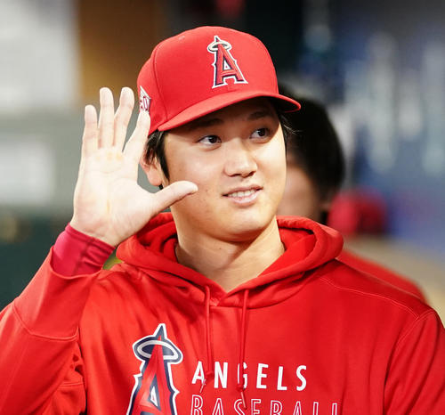 エンゼルス大谷翔平（2021年10月3日撮影）