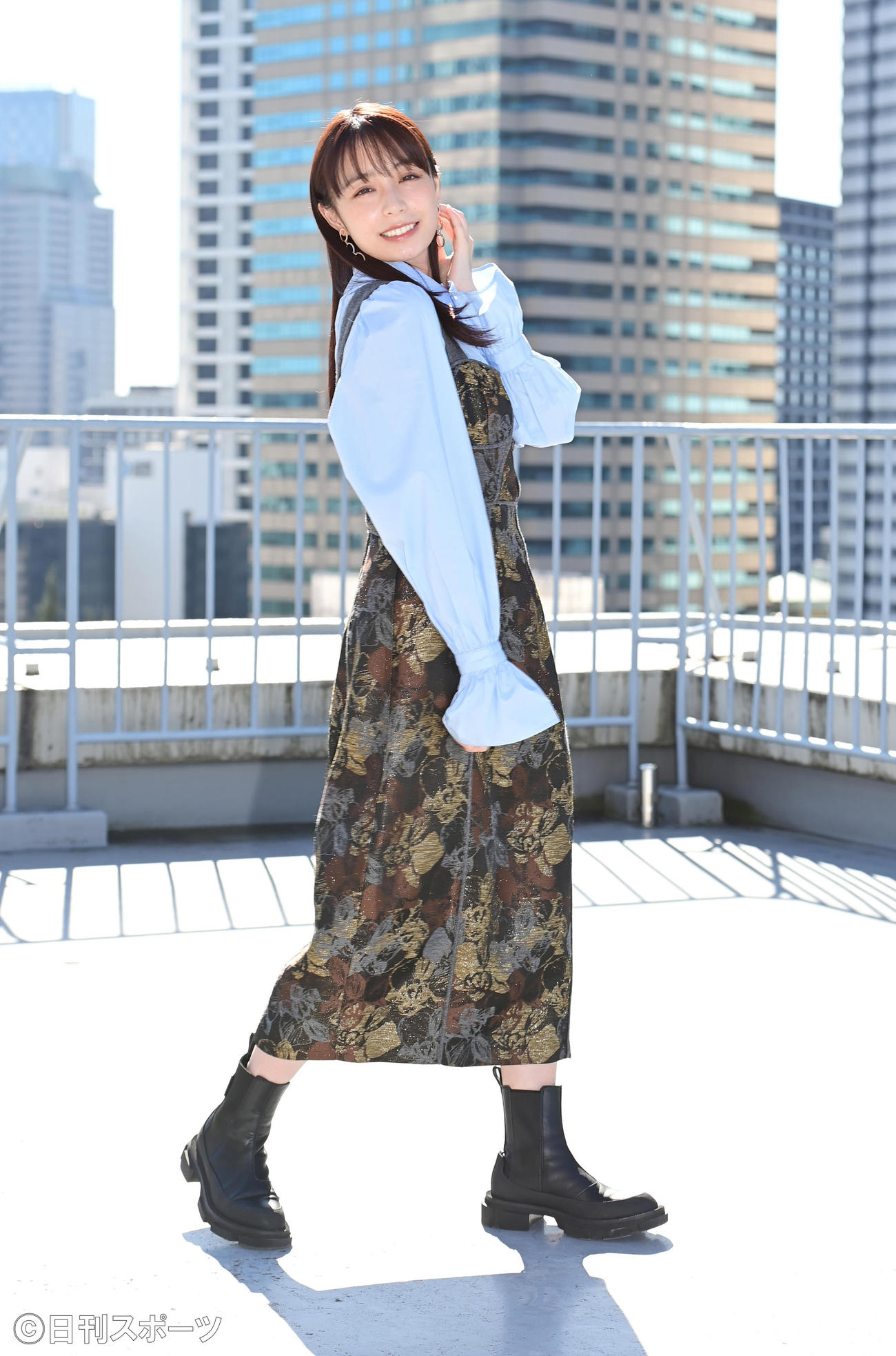 笑顔がキュートな宇垣美里（撮影・小沢裕）