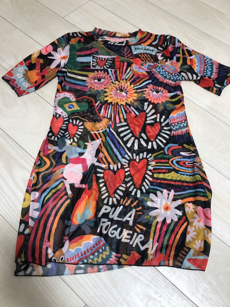 平野ノラが購入したビキニに付属されていたTシャツ（平野ノラオフィシャルブログより）