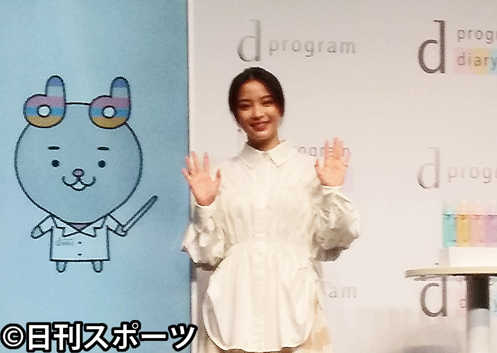 資生堂の「肌測定Webサービス『d　ダイアリー』PRイベント」に出席した広瀬すず（撮影・小谷野俊哉）