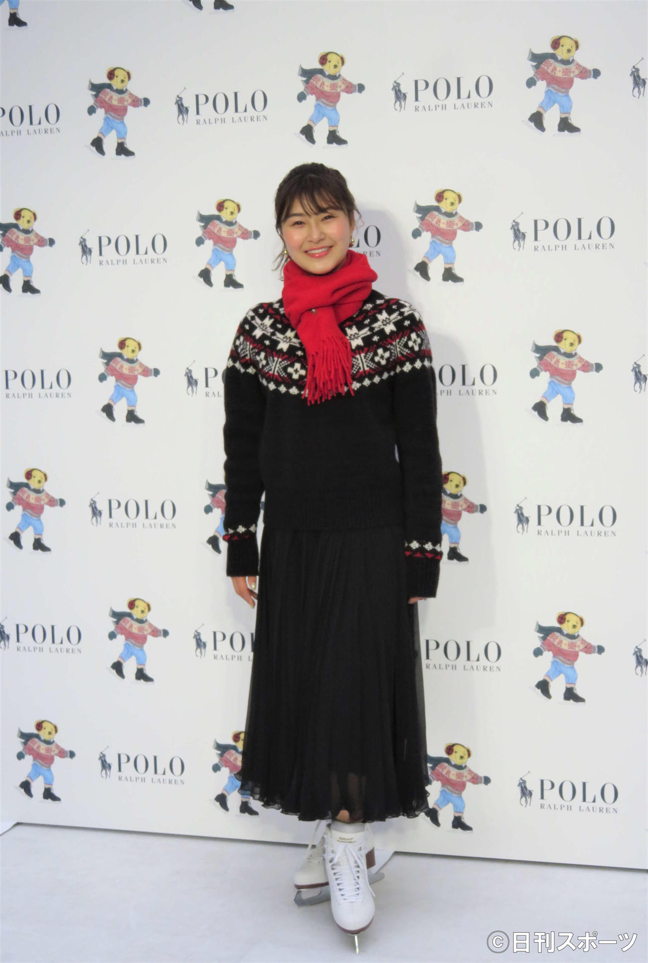 「ラルフローレン　スケートリンク」のプレスイベントに登壇した村上佳菜子（撮影・三須佳夏）