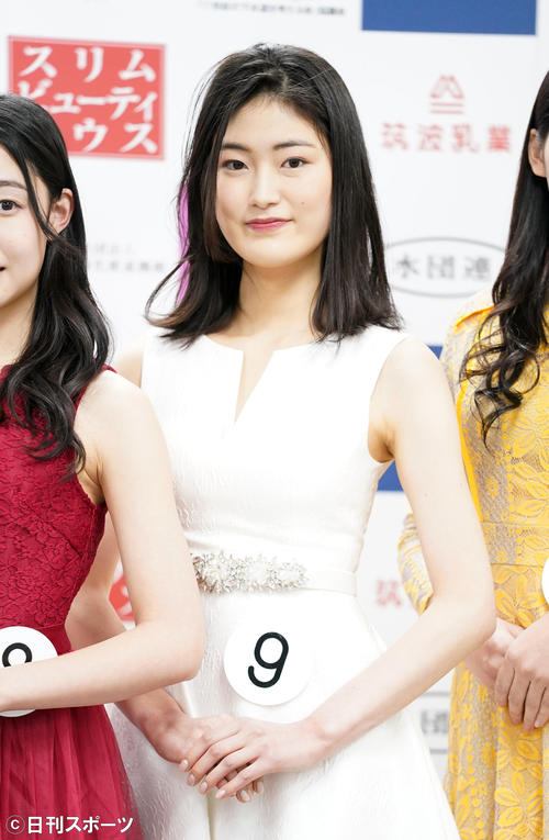 ミス日本コンテストでファイナリストに選出された土屋佳蓮さん（撮影・横山健太）