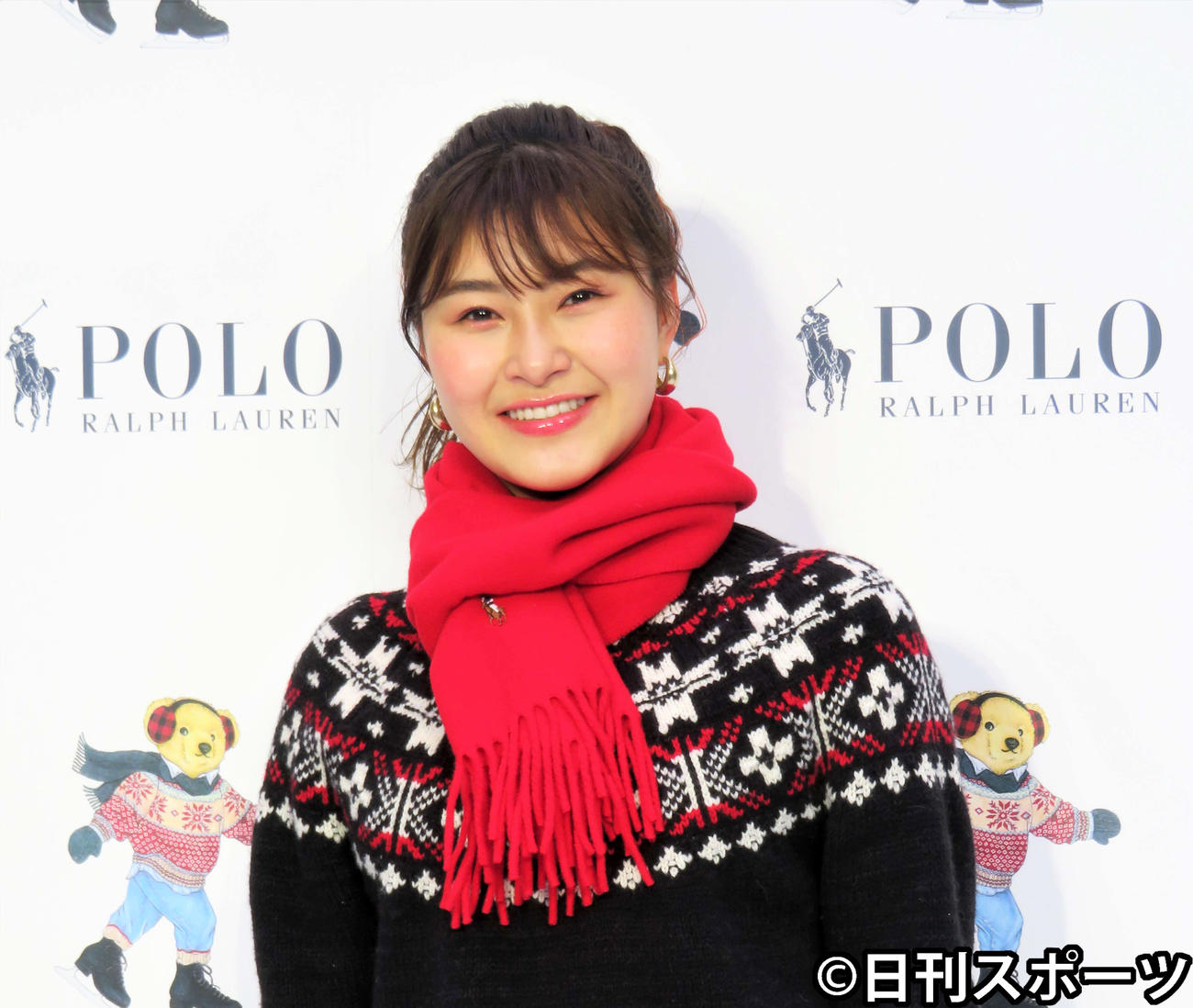 「ラルフローレン　スケートリンク」のプレスイベントに登壇した村上佳菜子（撮影・三須佳夏）