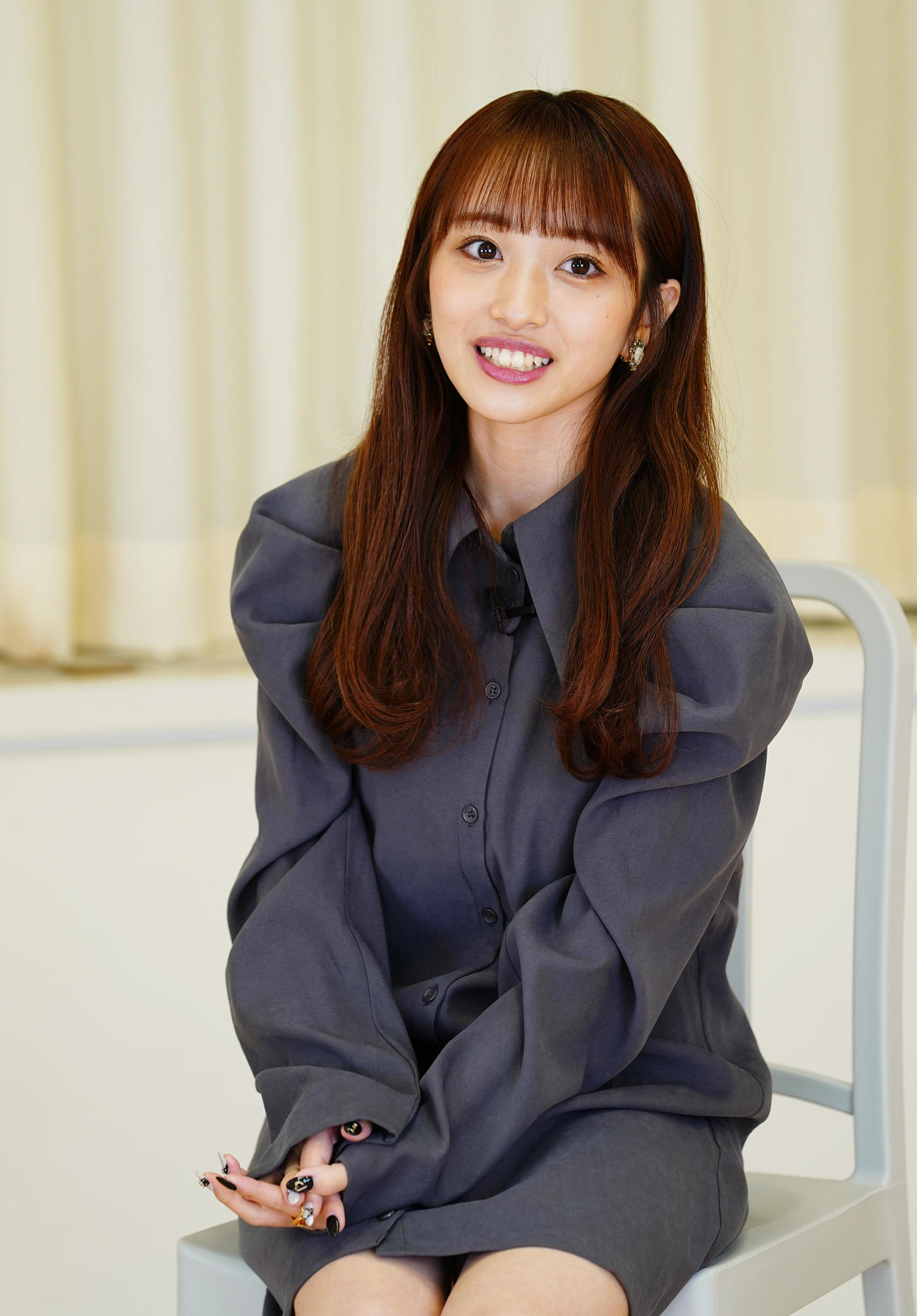 「総監督」について語るAKB48向井地美音（撮影・菅敏）